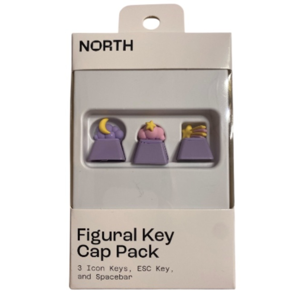 Stars and Moon Accent Keyboard Cap Pack: 3 Icon Keys, ESC & Space Bar NEW in Box